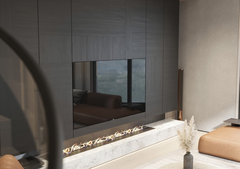 Kitchen and living room